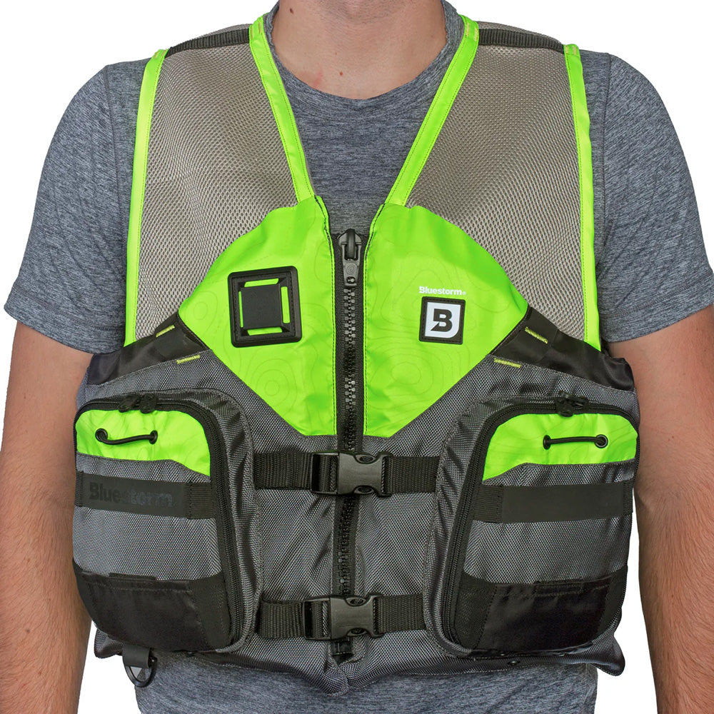 Bluestorm Sportsman Adult Mesh Fishing Life Jacket - Hi-Vis - S/M [BS-105-HVS-S/M]