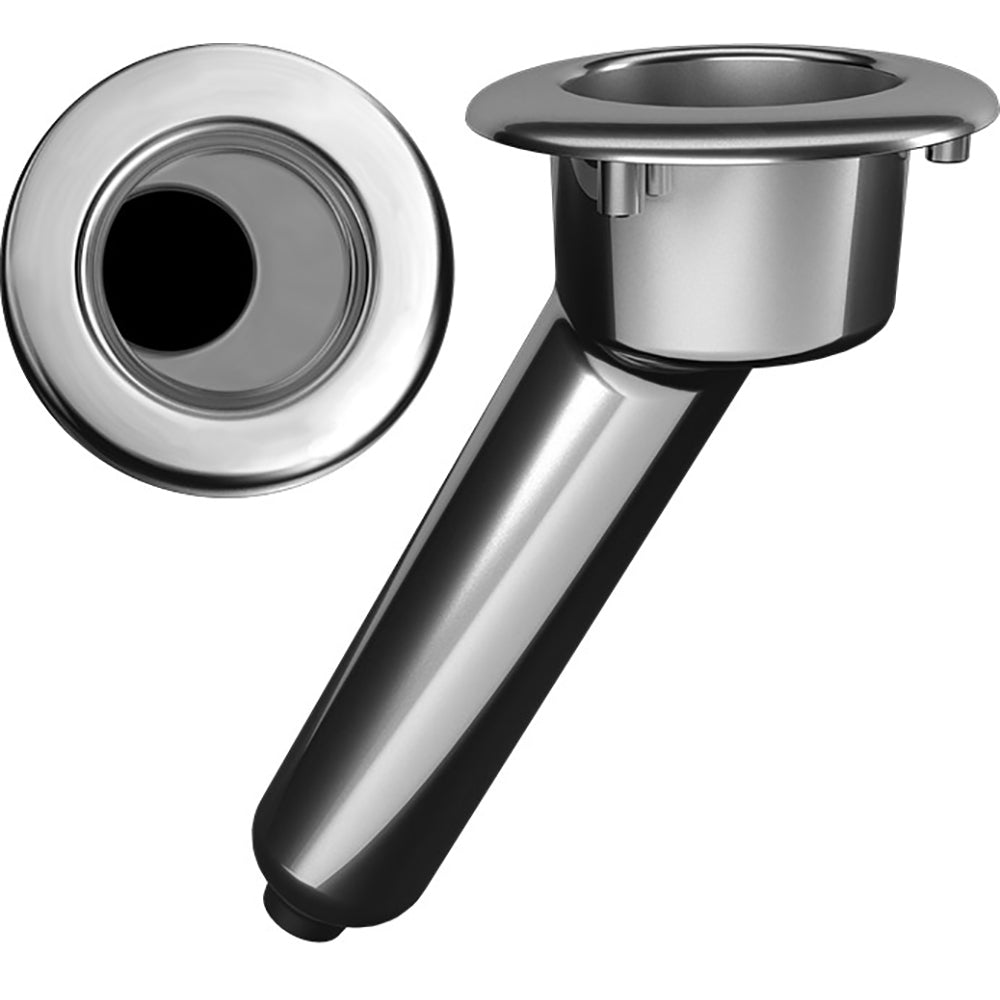 Mate Series Elite Screwless Stainless Steel 30 Rod Cup Holder - Drain - Round Top [C1030DS] - O.J.K. Outdoors